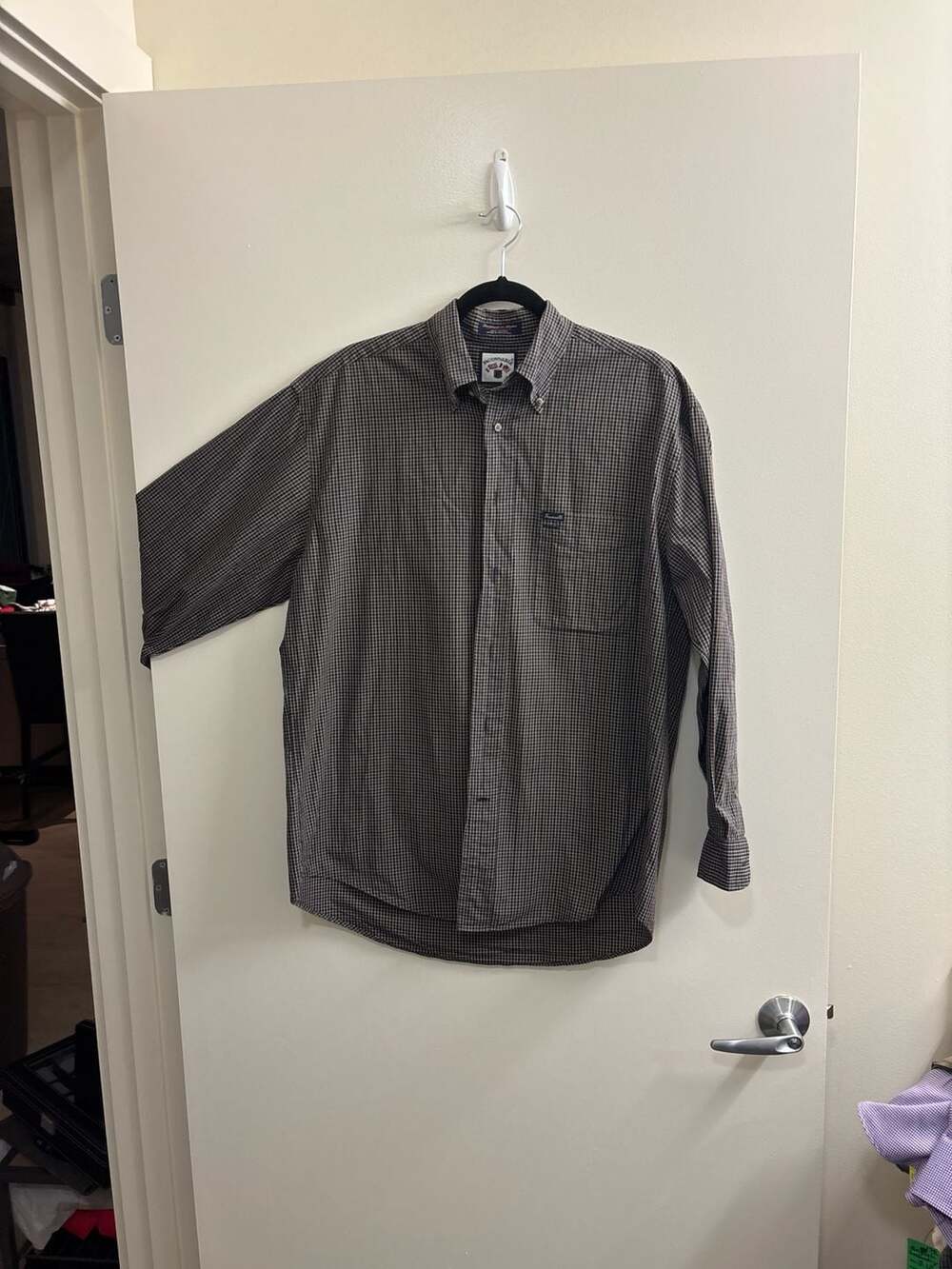 Faconnable Shirt Mens Large Multicolor Plaid Button Down Long Sleeve Vintage